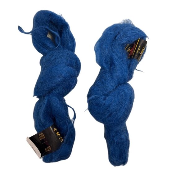 Marjo by Kranenburg Blue Yarn Wool & Viscose Blend 2 Skeins Made In Holland - Picture 1 of 4